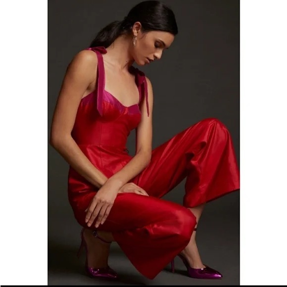 Seamed Wide Leg Jumpsuit - Picture 2 of 5